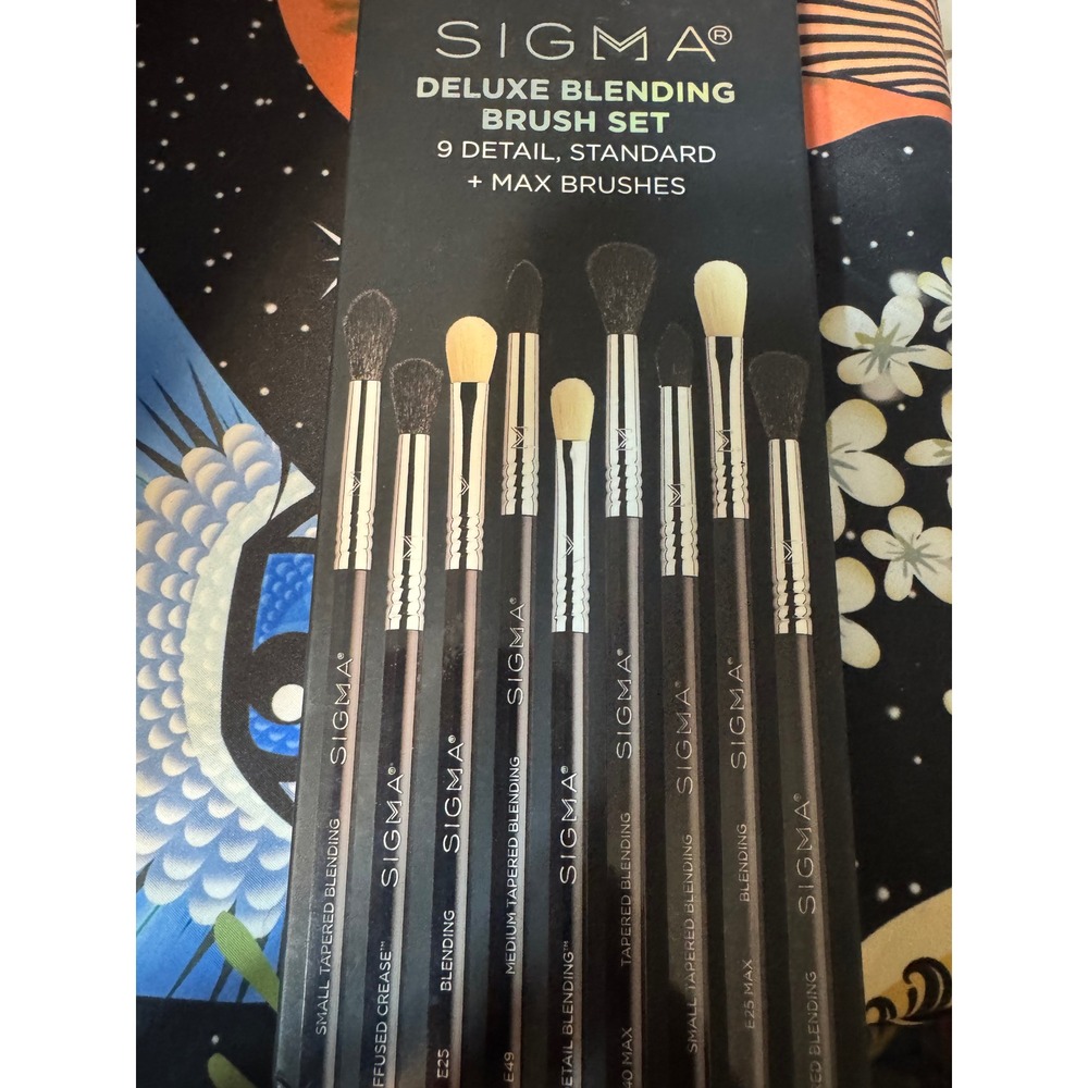 Sigma Beauty Deluxe Blending Brush Set 9 Piece Eyeshadow Kit DBS03 NEW high MSRP